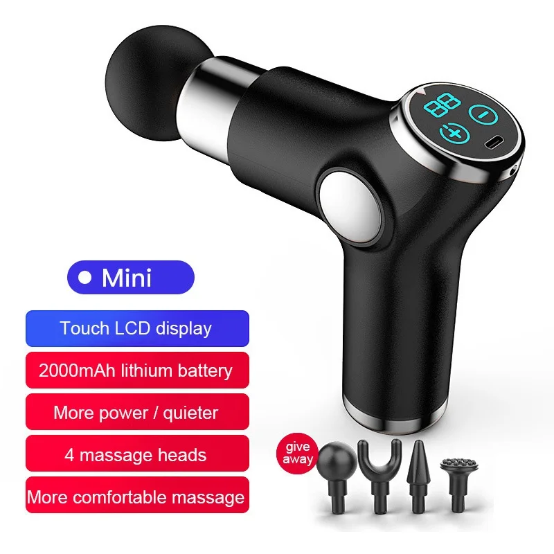 

Mini Portable Massage Gun Muscle Meridian Relaxation Fascia Gun USB Charge Deep Vibration Whole Body Back Arm Massager Sports