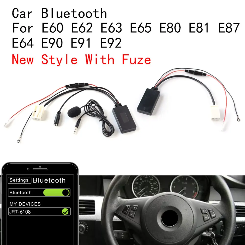 Новый Автомобильный Bluetooth Aux-разъем аудио кабель микрофон гарнитура адаптер для