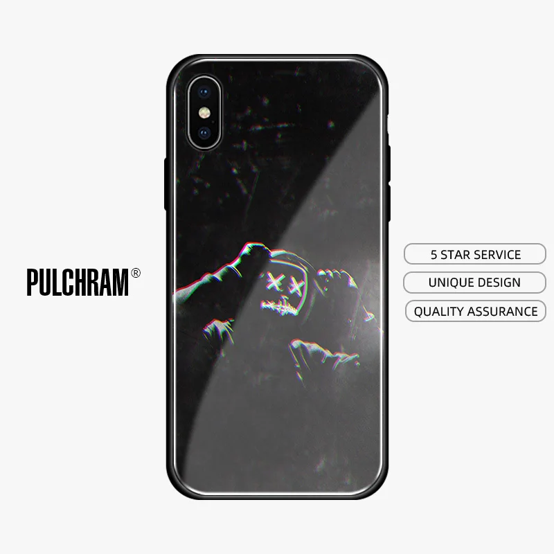 Неоновая маска парень мягкий силиконовый закаленный стеклянный чехол для