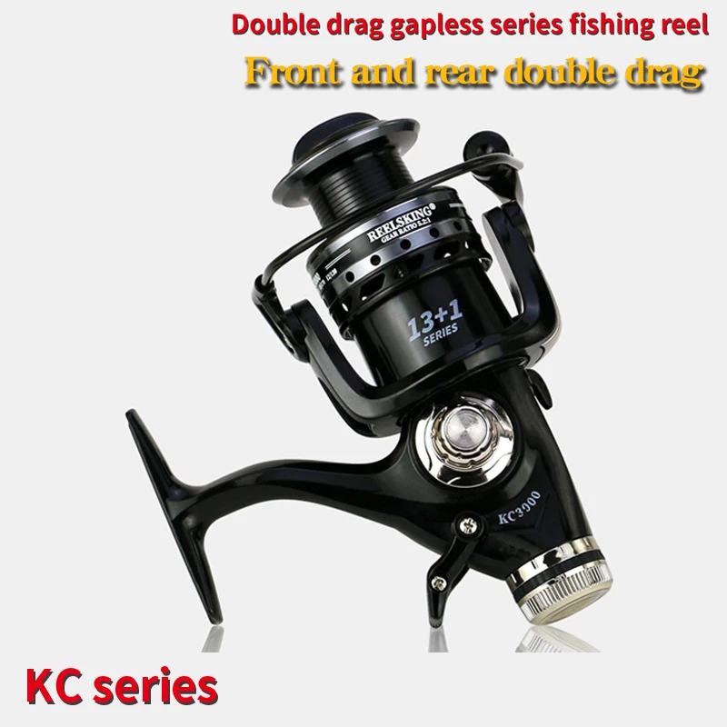 

Fishing Reel KC 3000-6000 5.2:1 Gear Ratio Metal Spool Stainless Steel Spinning Reel 10KG Max Drag Saltwater Reel -40