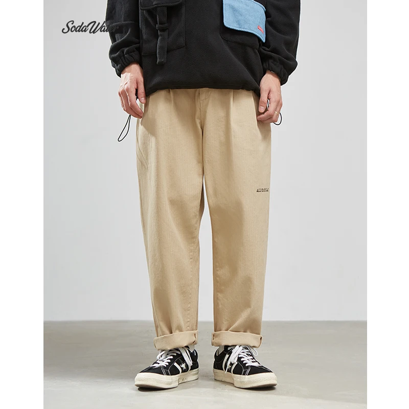SODAWATER новая коллекция Мужская одежда длина по щиколотку штаны хип-хоп стиль