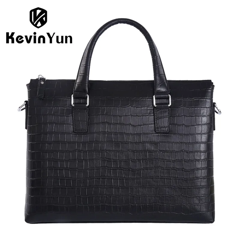 KEVIN YUN модная мужская сумка из натуральной кожи деловой мужской портфель для