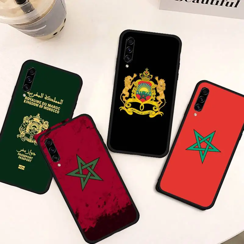 

Morocco Flag Coat Of Arms Phone Case For Samsung galaxy S 21 20 10 8 A 50 21s 51 71 70 40 20 20e note 10 plus Ultra 5g fe