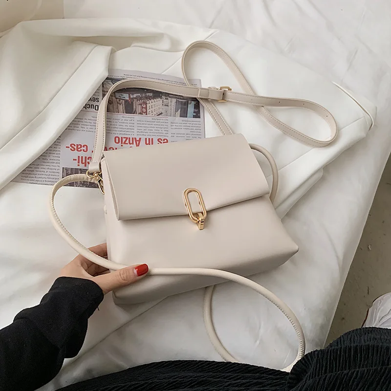 

This Year's Popular Bag Female 2021 Summer New Fashion Net Red One Shoulder Small Square Bag Simple Foreign Style Messenger Bag