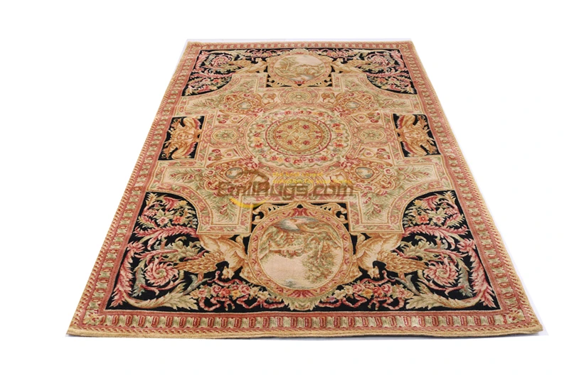 Традиционный французский ковер ручной вязки шик | Дом и сад