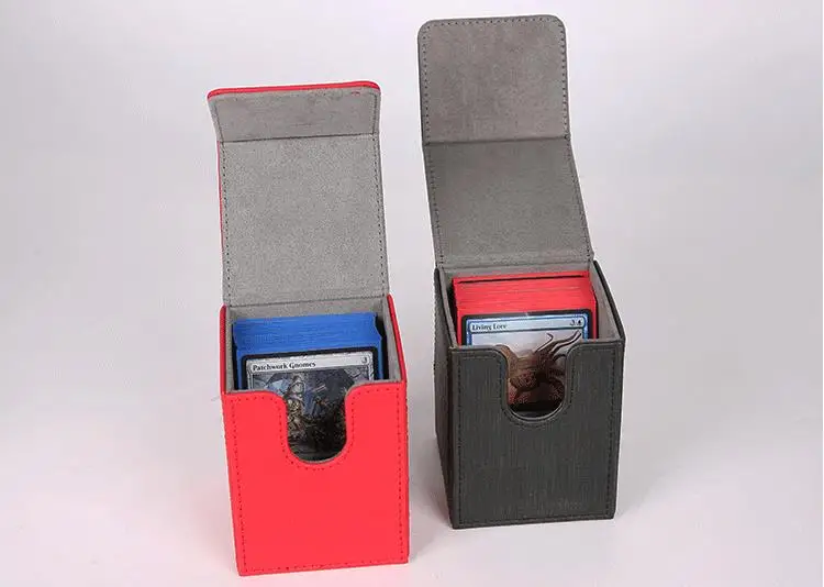 DIY 100 карт колода коробка Alkov кожаные настольные игры карты TCG двухслойные чехол