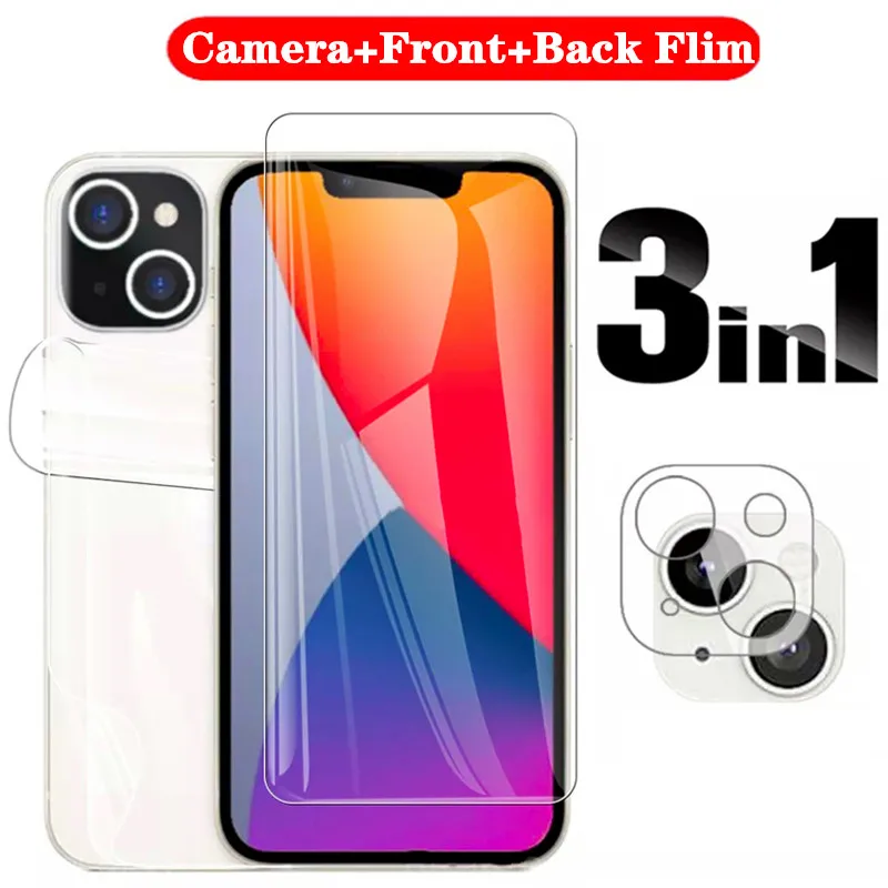 Защитная пленка 3-в-1 для iPhone Гидрогелевая защиты экрана от ультрафиолета