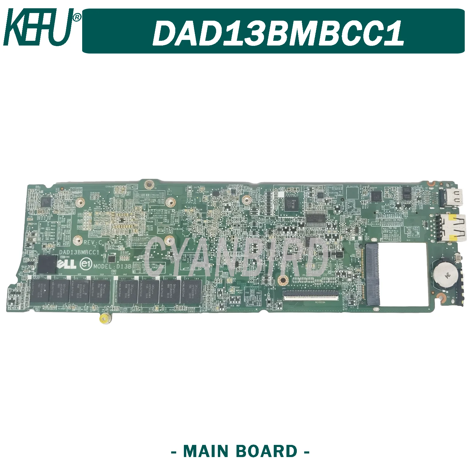kefu dad13bmbcc1 original mainboard for dell xps 13 l322x with 8gb ram i5 3337u laptop motherboard free global shipping