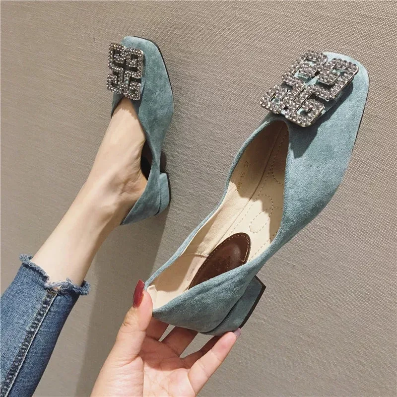 Модные женские туфли на высоком каблуке женская обувь с квадратным носком