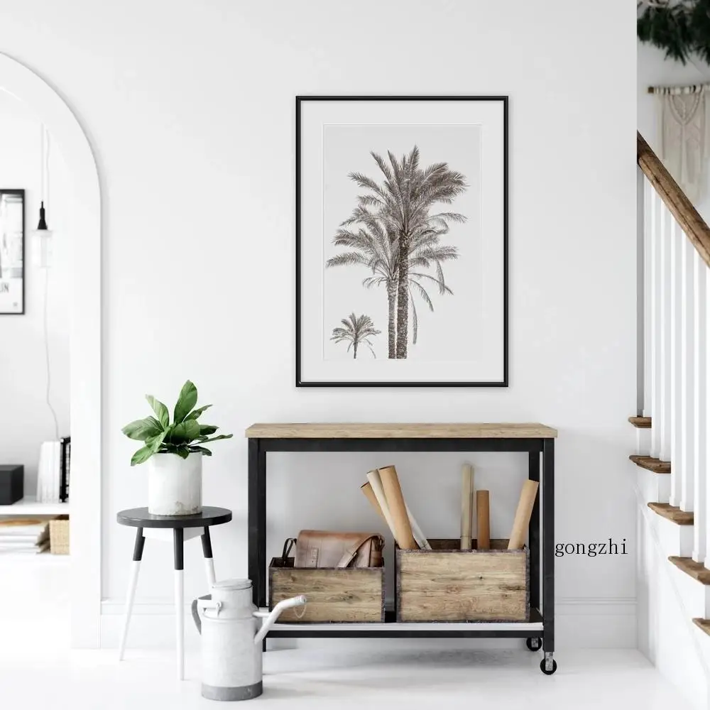 

Palm Sandpiper Coastal Beach Scenery Nordic Posters Birds Canvas Painting and Prints Scandinavian Wall Art Pictures Home Decor