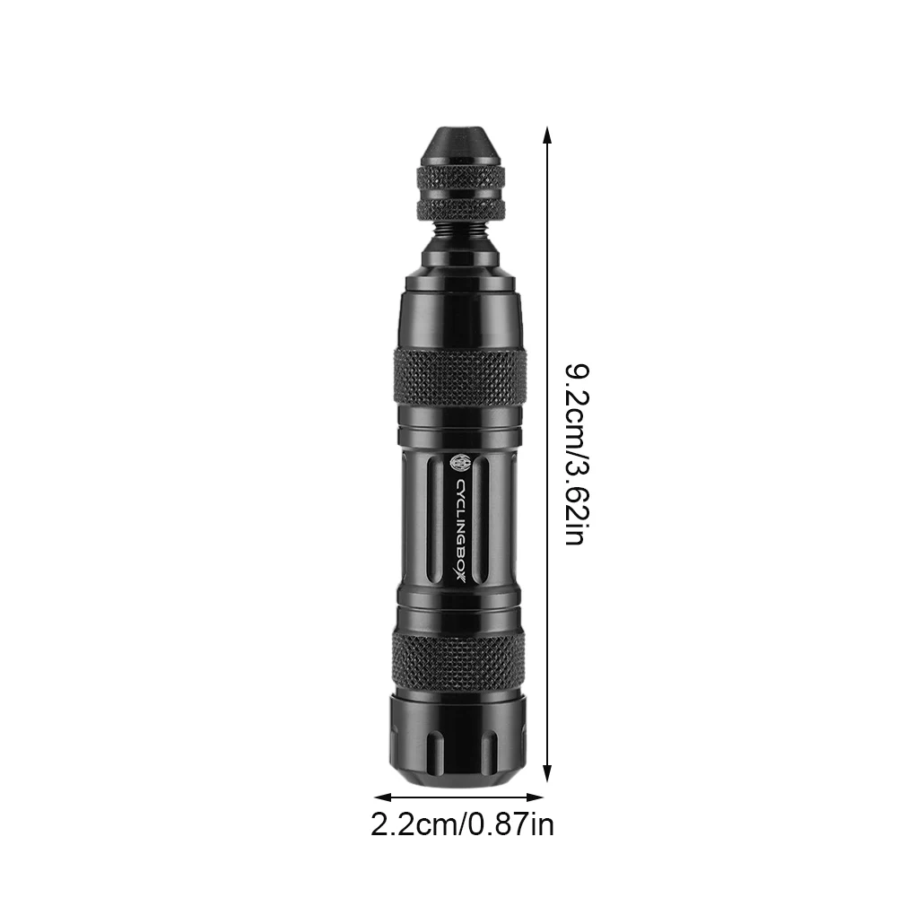 

Bicycle Tubeless Tire Aluminum Alloy Repair Kit Outdoor Riding Urgent Bike Tyre Puncture Anti-slip Handtool Black