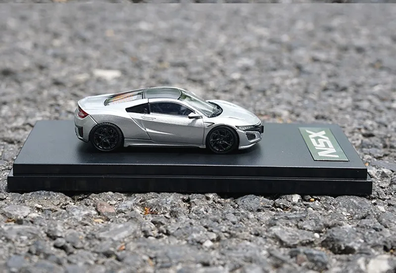 Модель автомобиля 1:64 HONDA NSX из серебряного сплава металлические игрушки для детей