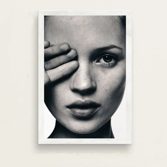 1 Kate Moss супер модель звезда Мода сексуальная B& W художественная живопись Шелковый Холст плакат настенный домашний декор - Цвет: 1