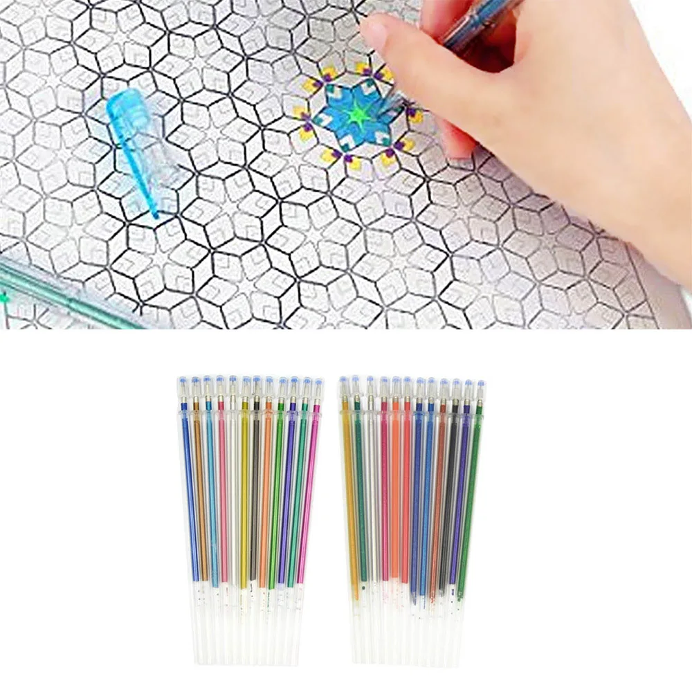 60 шт красочная пластиковая Заправка для гелевой ручки взрослых раскрасок