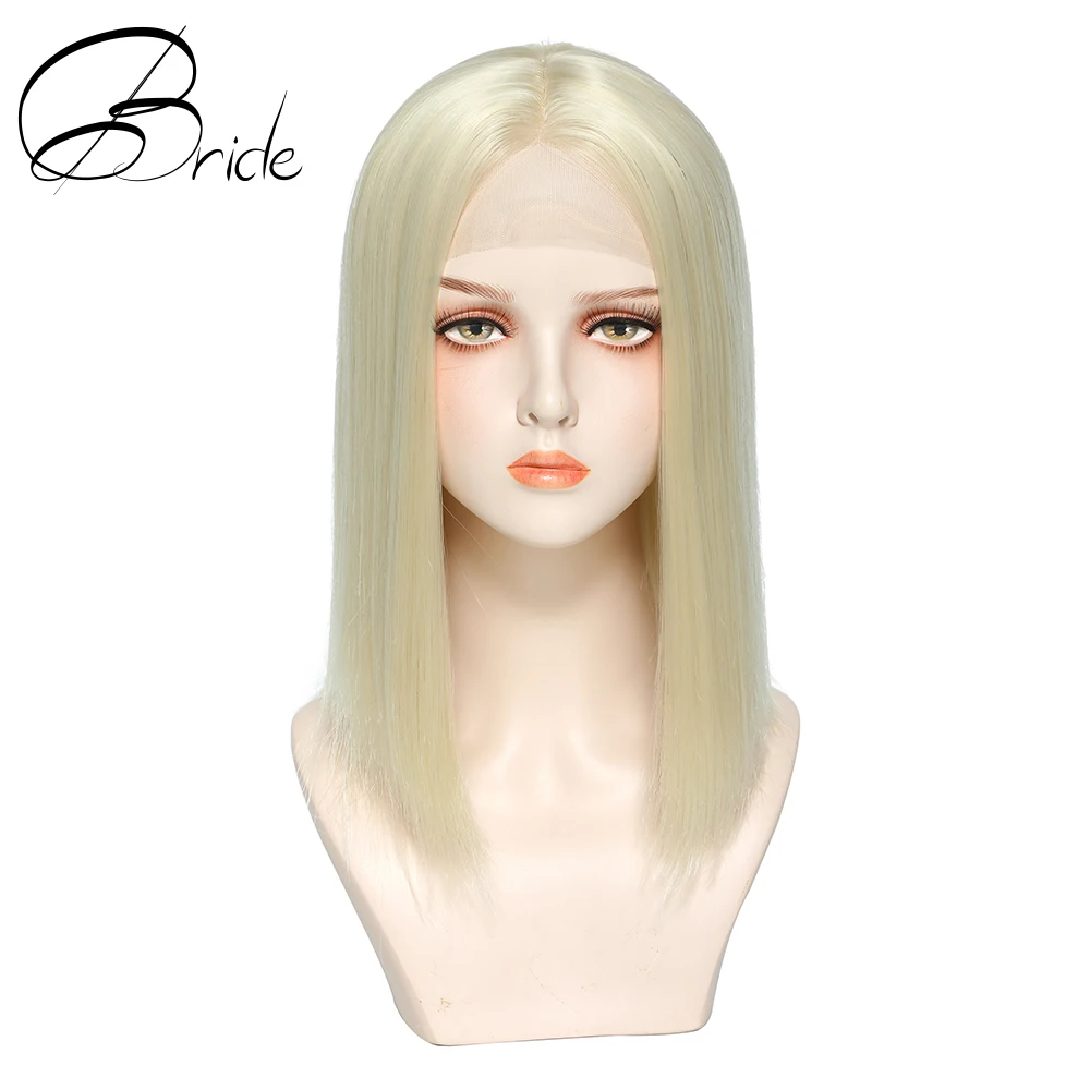 

Парик прямой синтетический женский, 13 дюймов, 613 блонд, Боб