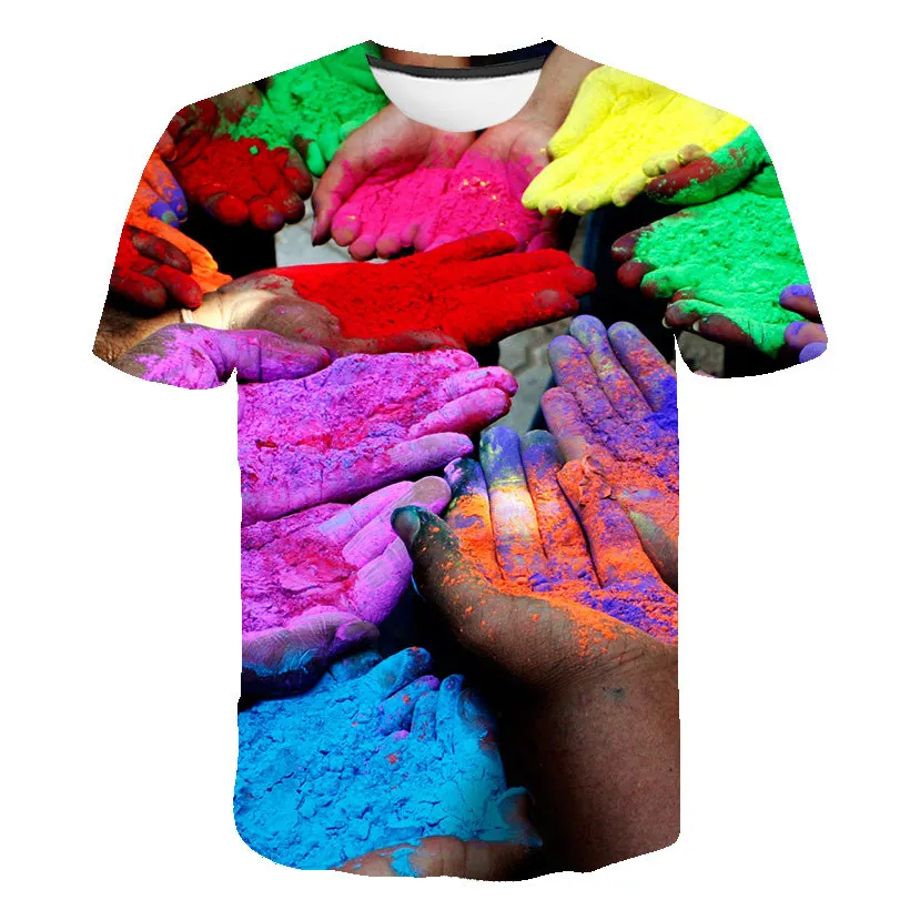 

New Men's T Shirt Creative Art 3D Printing Graffiti Fashion Street Tops O Neck Short Sleeve Summer Hip Hop Casual Style T Shirts