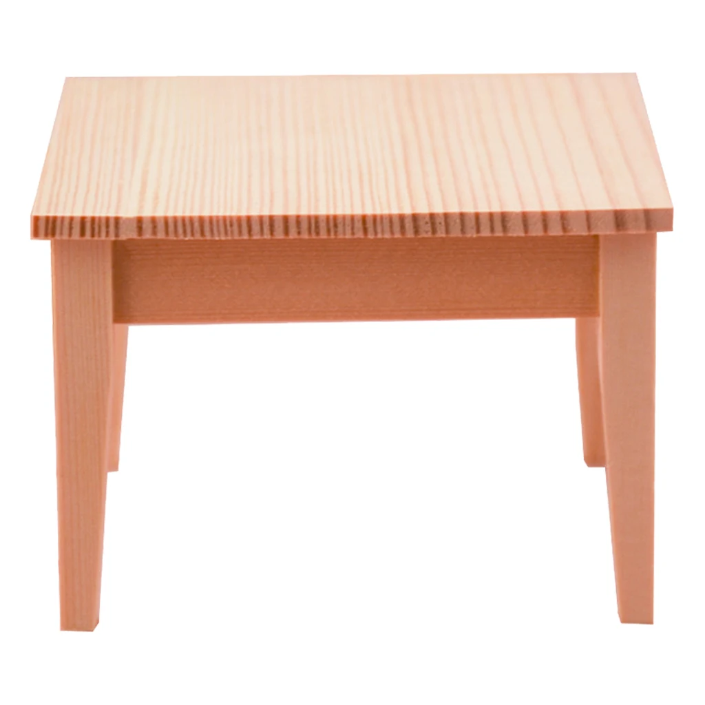 

1:12 Dollhouse Miniature Table Model Wooden Furniture Dining Room Kitchen Home Decoration Accessories