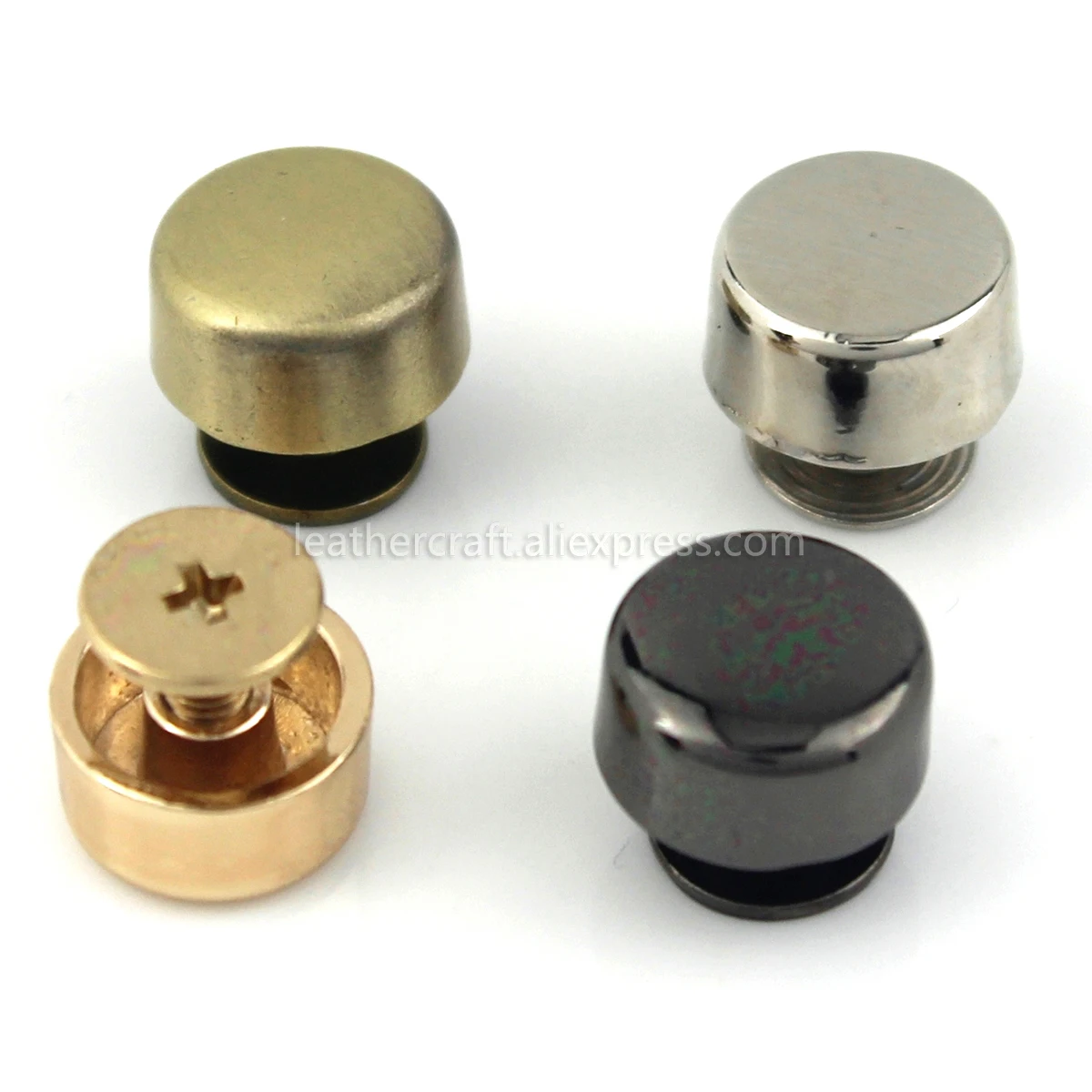 4 шт. металлические заклепки с винтом сзади для кожаных гвоздиков одежды
