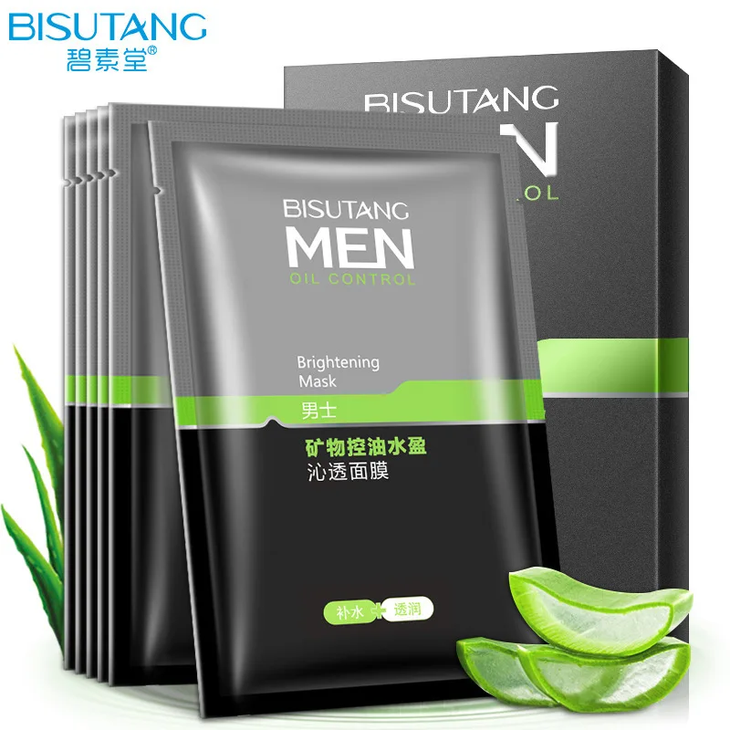 

Aloe Mineral Controlled Men's Face Mask Moisturizing Water Shrinkage Pores Skincare Korean Mask