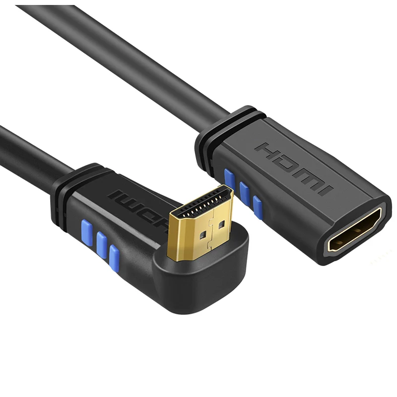 Удлинительный кабель HDMI 2 0 с углом вверх 270 градусов 4K(60 Гц) Папа мама 3D видео Ethernet