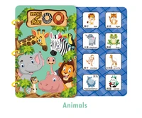 3d baby cognitive card velcro quiet book busy board cognition puzzle toys montessori knowledge matching game car fruit animal
