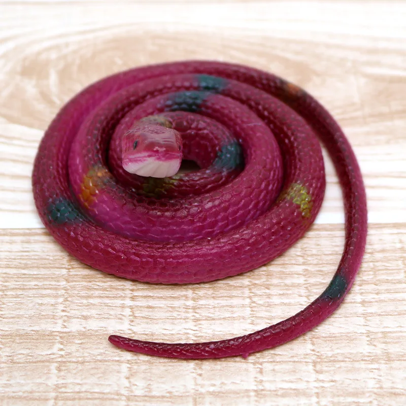 

70cm Simulation Tricky Scary Toy Performance Spoof Props Simulation Rubber Snake Creative Soft Rubber Fake Snake Props