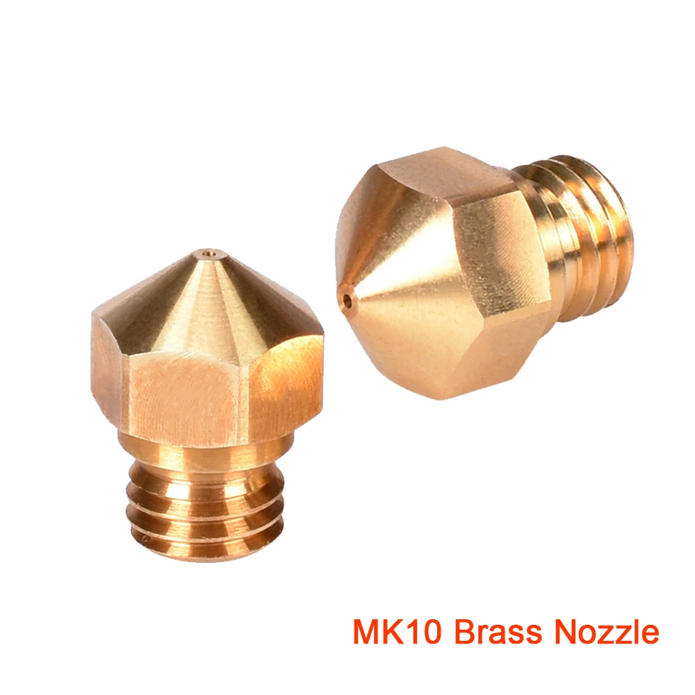 MK10 сопло 0 2/0 4/0 6/0 8 мм высокое качество латунь M7 резьбовое для 1 75 нить 3D принтер