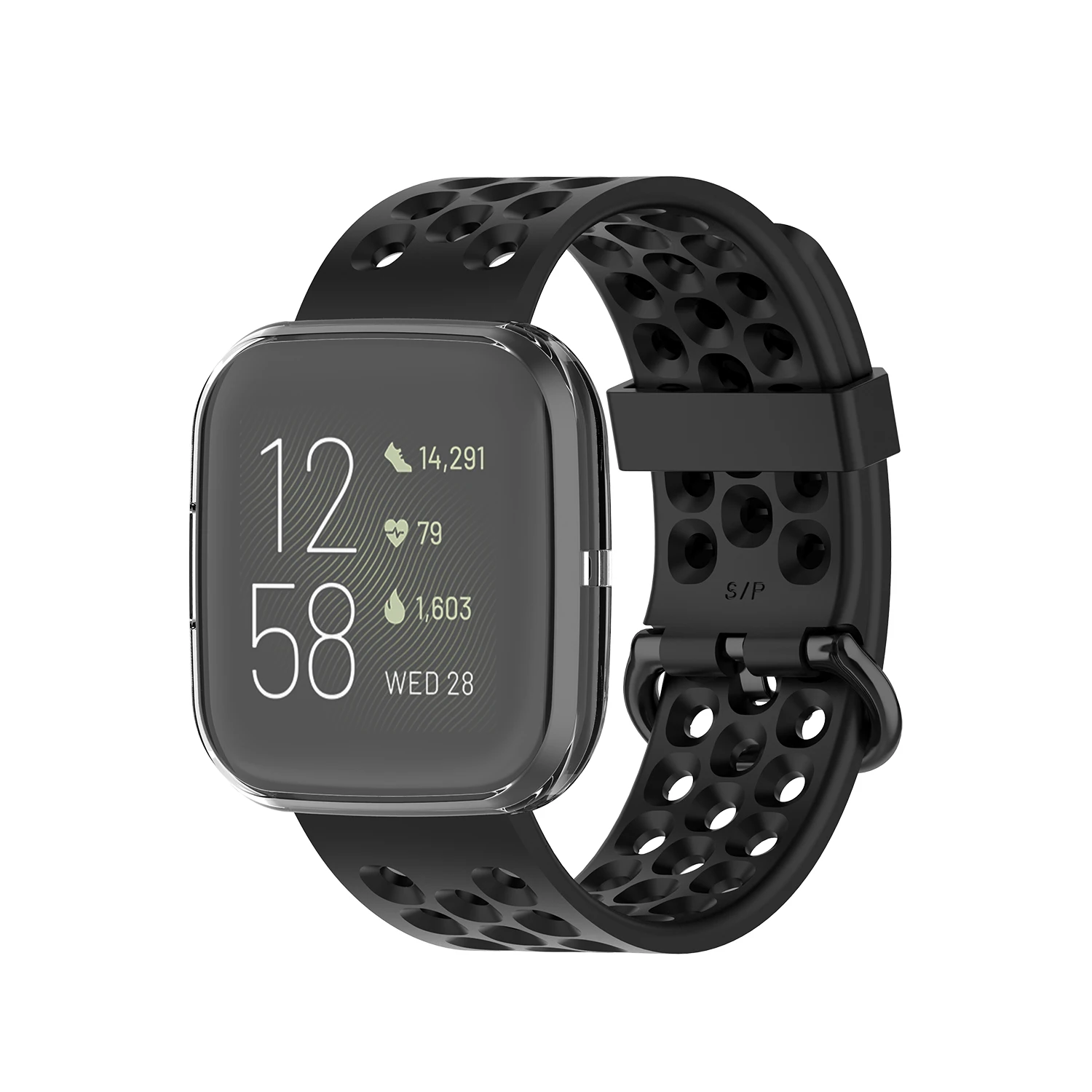 Для Fitbit Versa2 Модные полосы Ультратонкий чехол прозрачный защитный смарт-часы