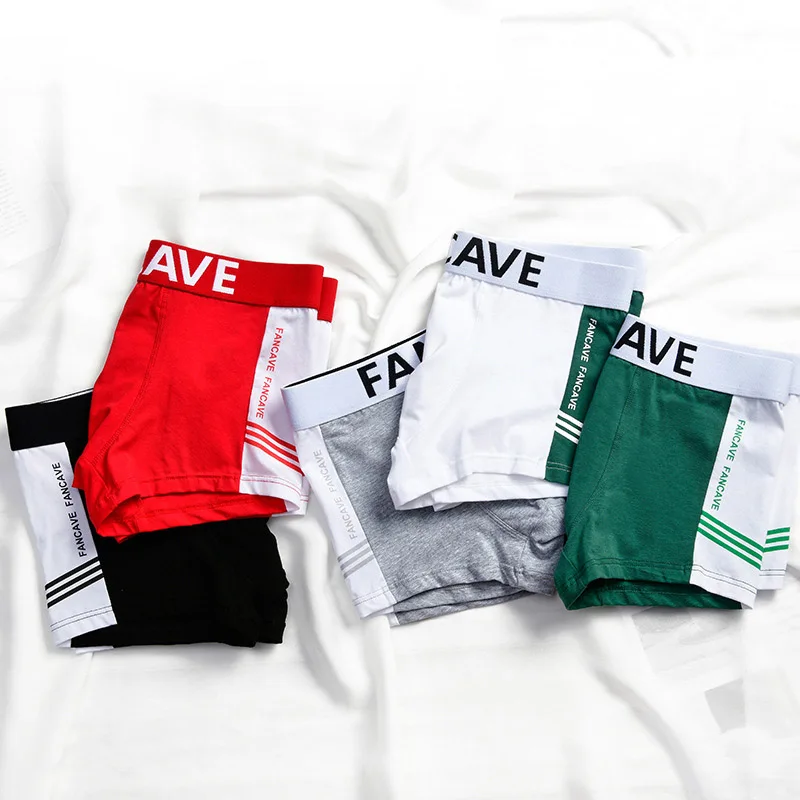 

Male Panties Cotton Men's Underwear Boxers U convex pouch Breathable Man Boxer Solid Underpants Comfortable Shorts men underwear