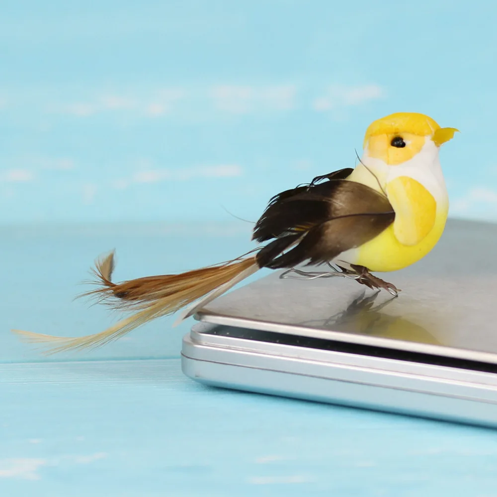 12 шт. декоративные птицы из пенопласта привязанные к ветке дерева | Дом и сад