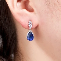 elegant fashion women crystal rhinestones earrings wedding design water drops zircon earrings ms party banquet jewelry gift 2020