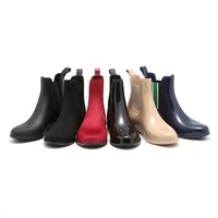 chelsea rain shoes womens matte light short boots anti water skiing shoes pvc boots for women waterproof work