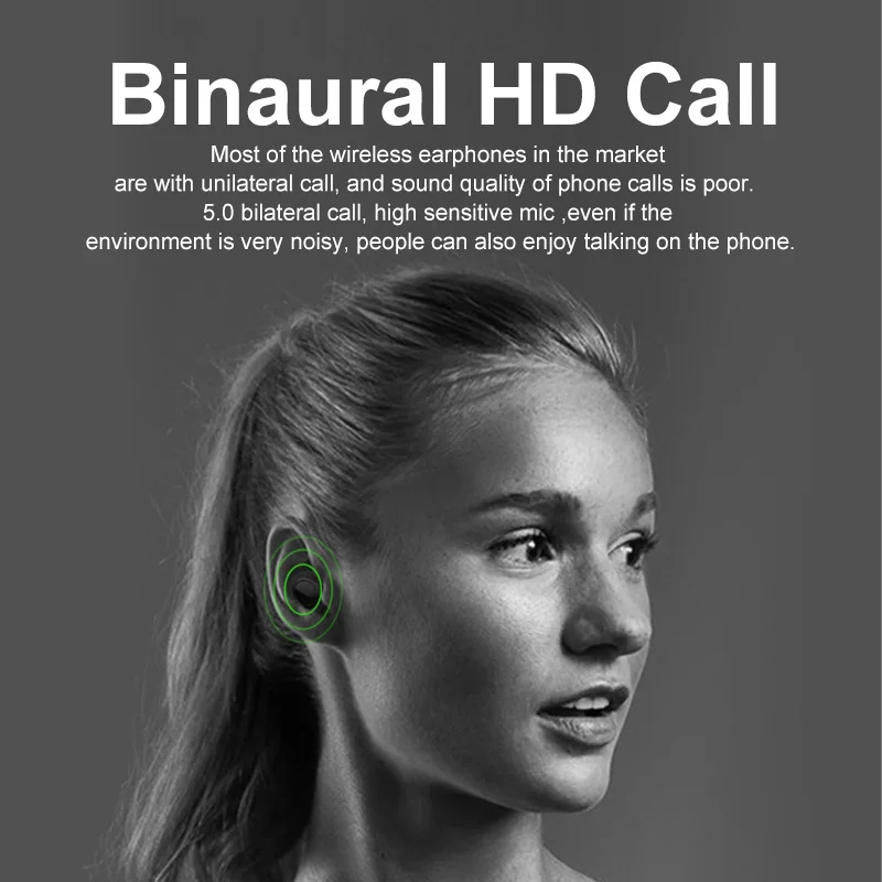 Фото Robotcube TWS Bluetooth 5 0 наушники 2200 мАч Беспроводные спортивные hi-fi музыка для девочек ТВ Robotcube TWS Bluetooth 5 0 наушники 2200 мАч Беспроводные спортивные hi-fi музыка для девочек ТВ