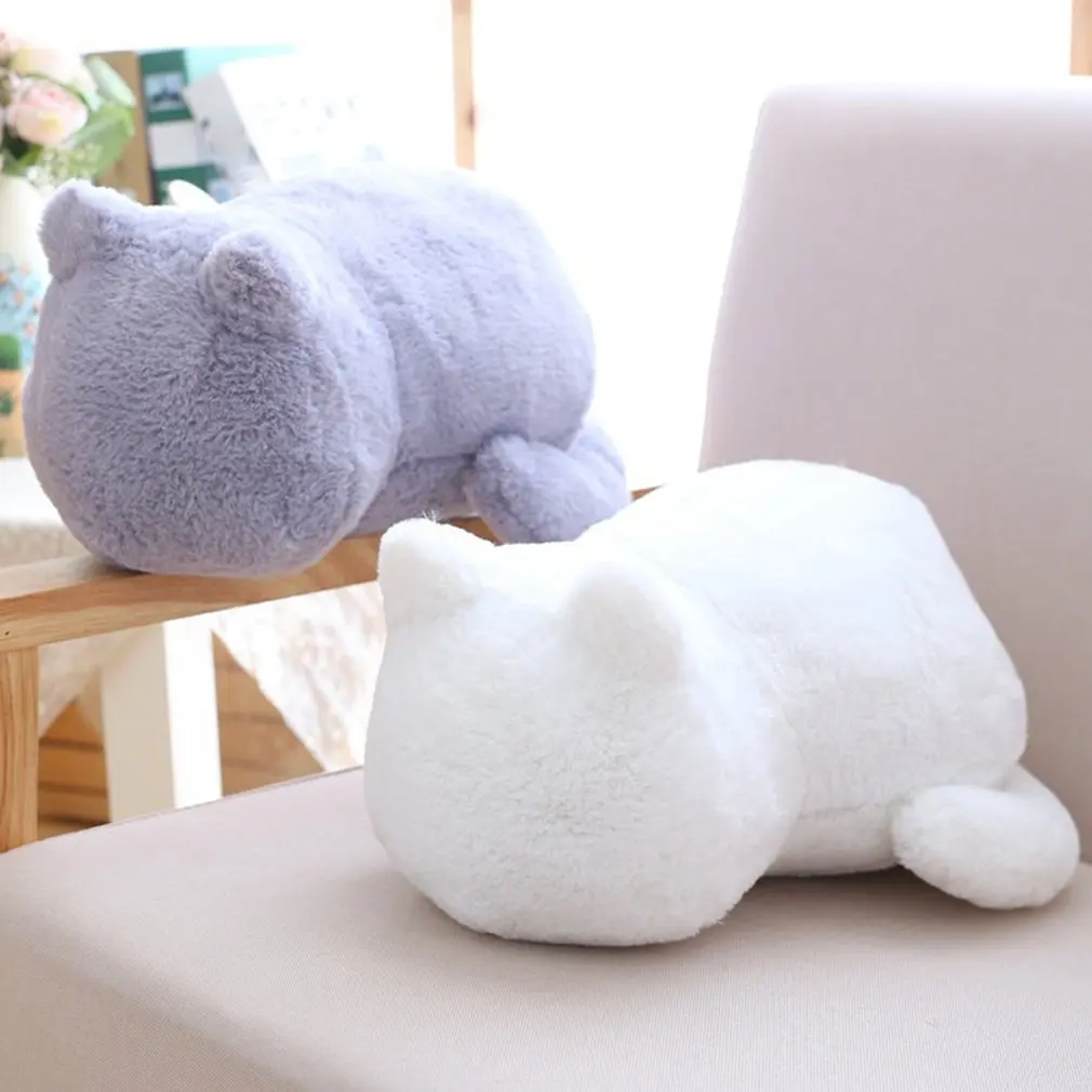 1pc Solid Cat-shaped plush pillow Cat Puppet Pillow Neutral Plush Brushed Cotton For Fabulous Softness Lovely Cuddly Cushions | Игрушки и