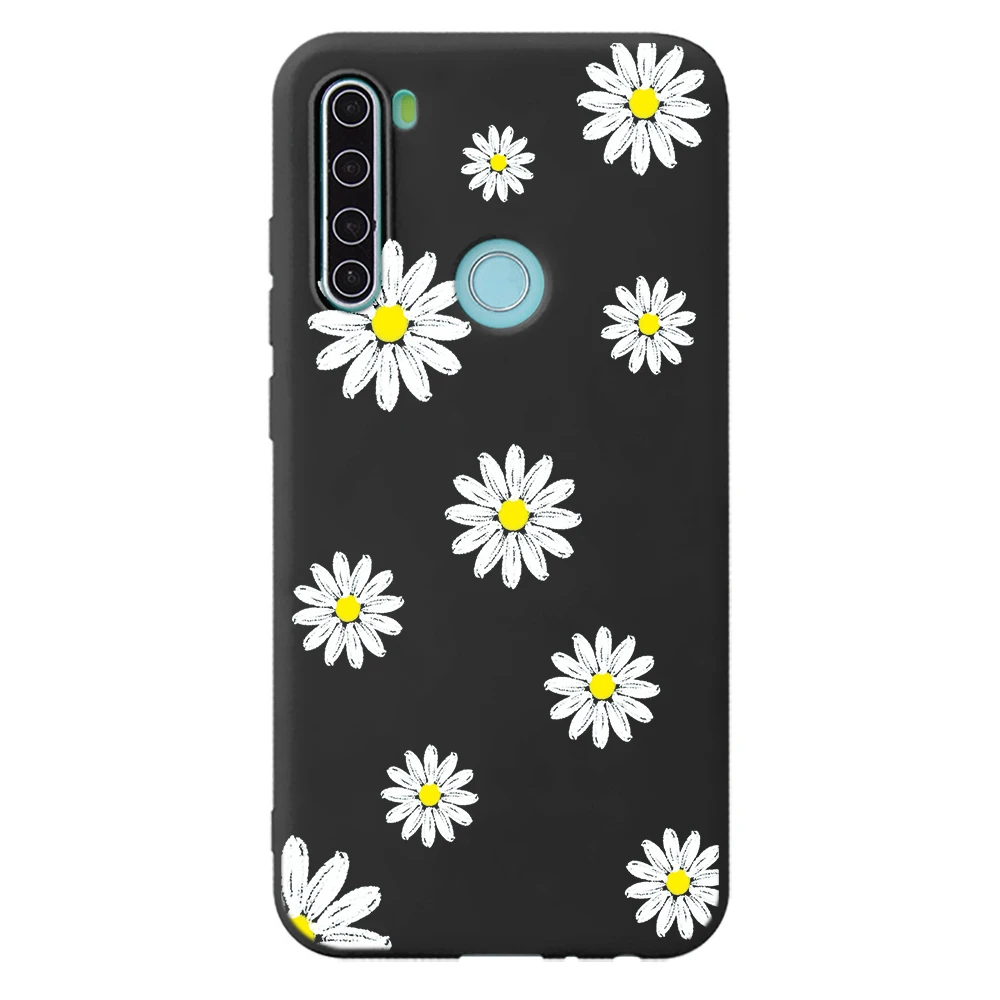 

For Xiaomi Redmi Note 9 9S 8T 8 Pro Max Cute Daisy Flower Popular Color Yellow Black Red Pink TPU Cover
