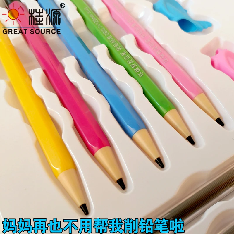 Automatic Pencil Laying Pencil Set Student Automatic Pencil 2B Pencil Lead With Eraser(30sets)