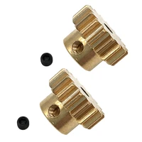 2pcs brass motor gears 17t golden pinion cogs for wltoys 12428 12423 12628