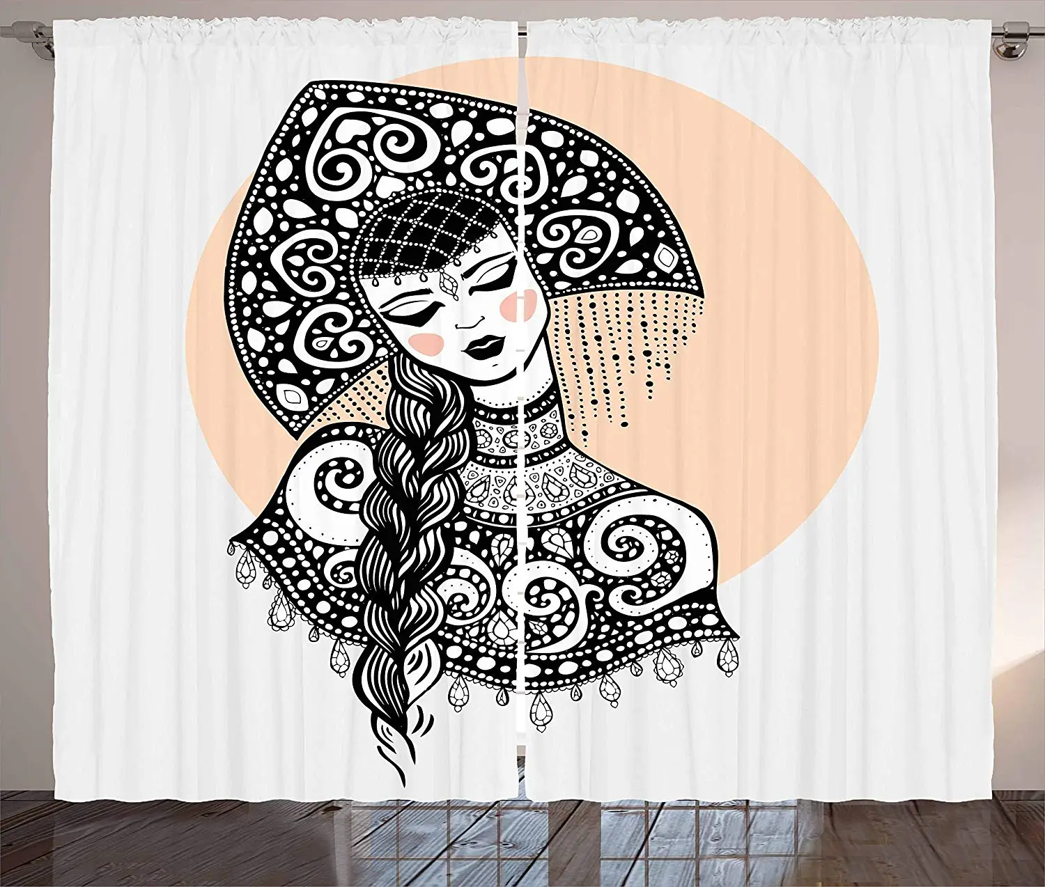 Русские затемняющие шторы этнические славянские женские в фолк декоративные