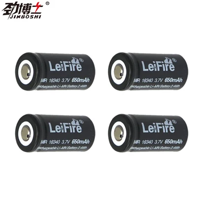 4X Battery 4X16340 650mah 3,7 v cr123a 16340 аккумуляторная батарея rcr123a 16340 литиевые батареи+ 4-слот, зарядное устройство для фонарика - Цвет: 4X Battery