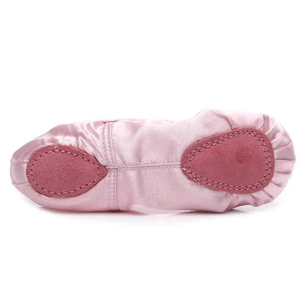 

HIPPOSEUS Ballet Shoes Girls Yoga Belly Slippers Non-slip Soft Canvas/Satin Children Gym Ballet Exercise Dancing Shoes