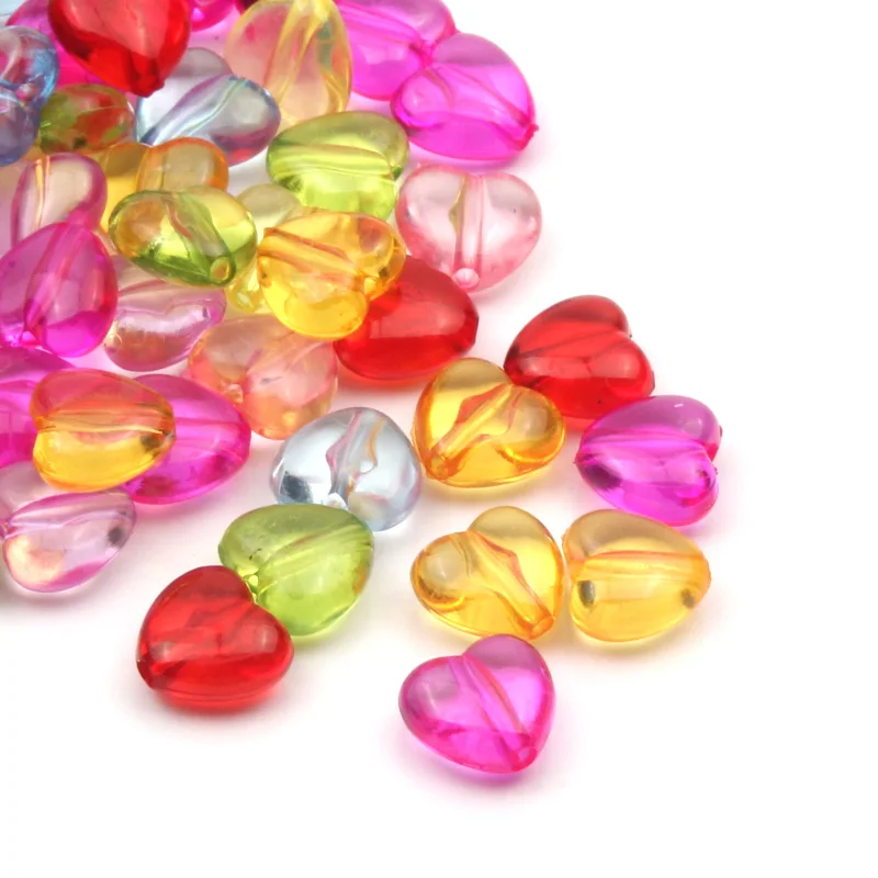 20/50 шт. акриловые бусины в форме сердца | Украшения и аксессуары