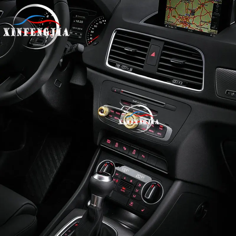 

For Audi Q3 15-17 Crystal Style Center Volume AC Switch Ring Cover Trim