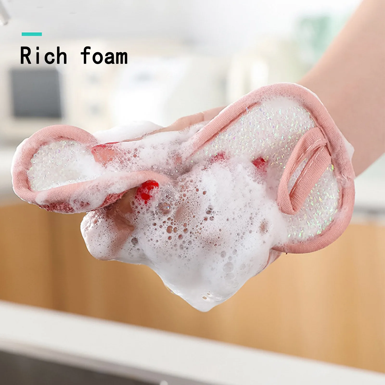 

3Pcs Double-sided Kitchen Cleaning Magic Sponge Kitchen Cleaning Sponge Dishwasher Sponge Dishwashing Bathroom Accessories