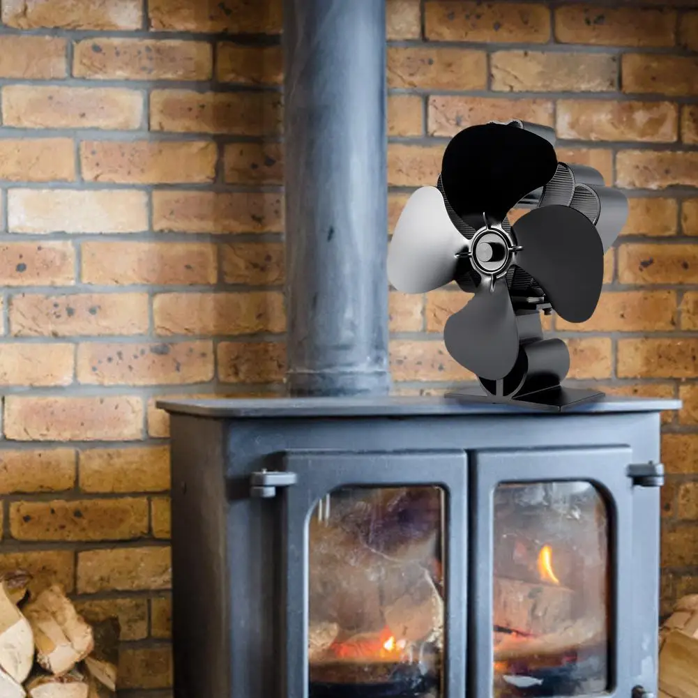 

Fireplace Fan Hot Power Stove Blower Environmentally Friendly Energy-saving Thermal Power Fan No Battery Required Furnace Fan