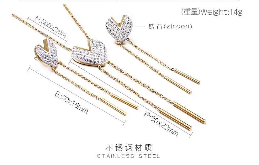 Роскошное циркониевое ожерелье с любовным сердцем реальный подарок на день