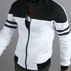 Куртка-бомбер мужская демисезонная, ветровка, на молнии, в стиле пэчворк