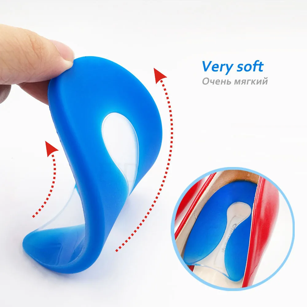 100% силиконовый гель для боли в ногах u образный подошвенный Модный протектор