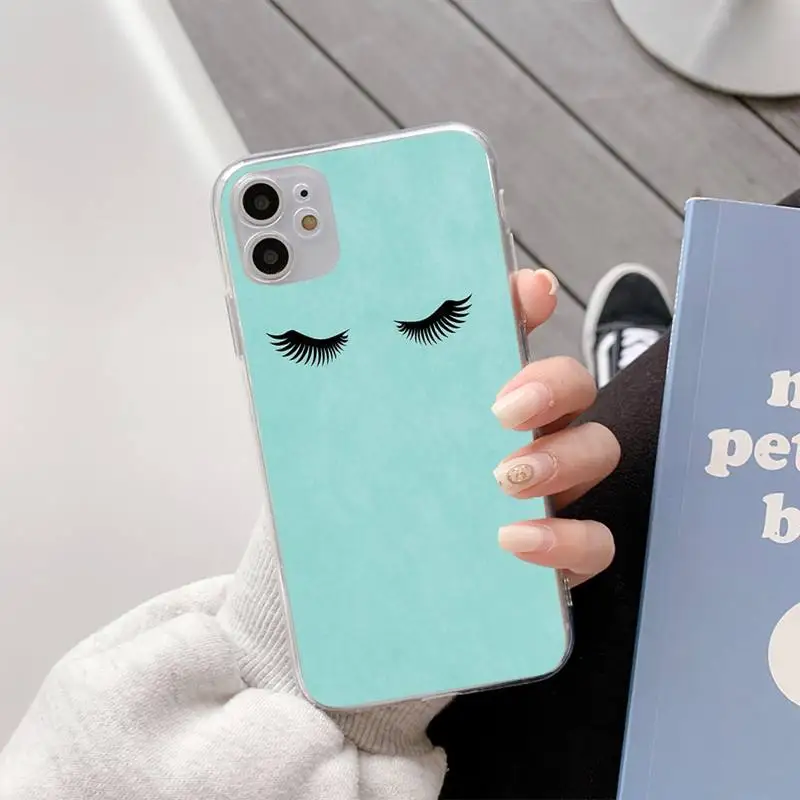 

Blue Hepburn Phone Case For Iphone11 12 Pro Max SE 2020 6s 7 8 Plus X Xs Max Xr Transparent Soft Silicone Cover