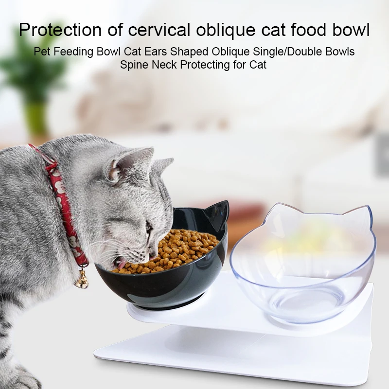 Двойная миска для кошек собачья прозрачная как материал нескользящая пищевая с