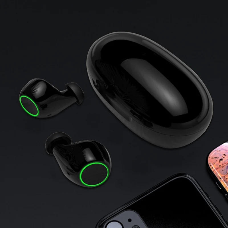 

Wireless Earbuds Fingerprint PressNoise-Cancelling Wireless Headphones Waterproof Sports Earbuds